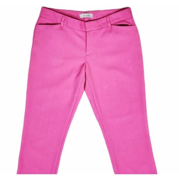 GAP Bubblegum Barbie Pink Twill Slim Cropped Pant Women Size 2 Fun Spring - Picture 11 of 16